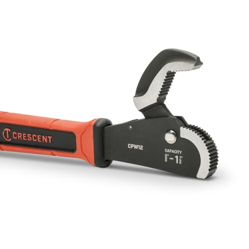Crescent Pipe Wrench 12In Self Adjusting Dual Material