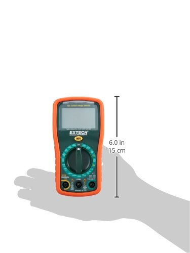 Extech EX310 Mini Digital Multimeter with NCV Detector - 2000-Count Large LCD, 0.5% Basic Accuracy, AC/DC Voltage & Current, Resistance, Diode/Continuity, Compact Manual Ranging Multimeter | AC/DC voltage and current to 10A, resistance, diode, continui...