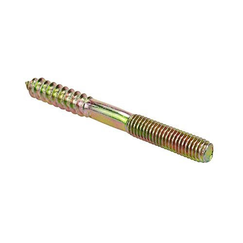 Mcredy Dowel Screw M8 Self-Tapping Double End Threaded Hanger Bolt, 10Pcs M8x80 mm