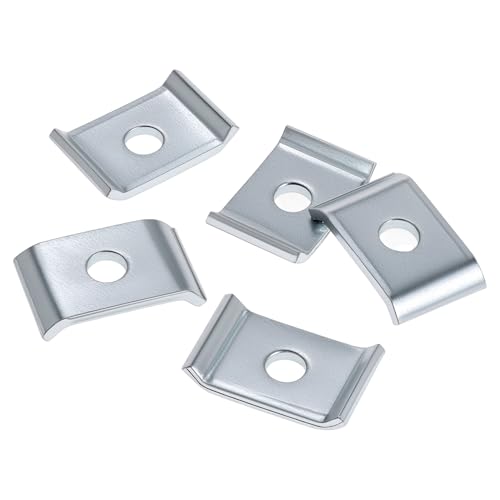 QWORK Strut Channel Washer, 10-Pack 1/2" Bolt Saddle Washer Plate Fastener for 1-5/8" Channel, 3/16" Thick Low Carbon Steel, Electrogalvanized Finish