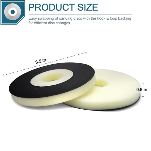 2 Piece Set of 9 in Support Pads with 15 Piece Set of 150 Grit