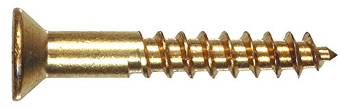 #5 x 1/2" Phillips Flat Head Wood Screws, Brass, 100 Pack #5 x 1/2 inches