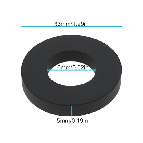 10pcs 5/8Inch Rubber Washers 16x33x5mm for Vise Handle Compatible with Wilton 3.5Inch Vise Grip 5/8" Inner, 16x33x5mm