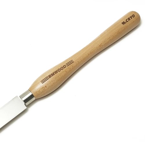 M2 Cryo HSS 2mm Thin Parting Tool with 12-1/2" Beech Handle for Woodlathe Chisels
