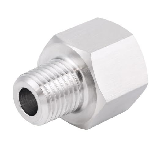 Stainless Steel M20*1.5 Female x 3/4" NPT Male Adapter Pressure Gage M20*1.5 Female x 3/4" Male NPT 1