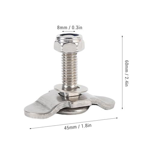 Haofy M8x35mm L Track Double Lug Threaded Stud Nut Fitting,Stainless Steel L Track Fittings Used with Rails for Truck Bed or Trailer Cargo Control