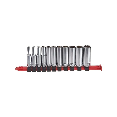 CRAFTSMAN Socket Set, Metric, 1/4" Drive, 6 Pt., 11Piece (CMMT12051) 1/4" in
