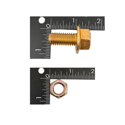 1/2"-13 x 1 Grade 8 Flange Bolts (4-Pack) – Heavy-Duty Hex Flange Bolts Includes Prevailing Torque All-Metal Lock Nuts – High-Strength SAE J429/J995 Anti-Vibration 1.0" Coarse Thread 1" Bolts and Nuts