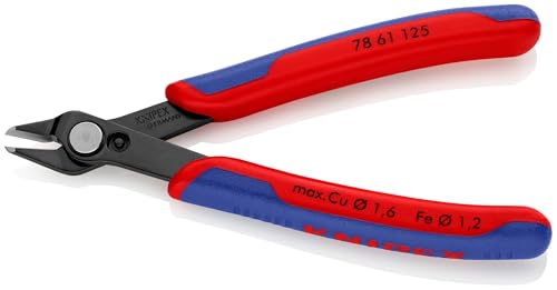 KNIPEX Tools - Electronics Super-Knips, Multi-Component (7861125SBA) Multi Color Burnished, suitable for fibre optic cables