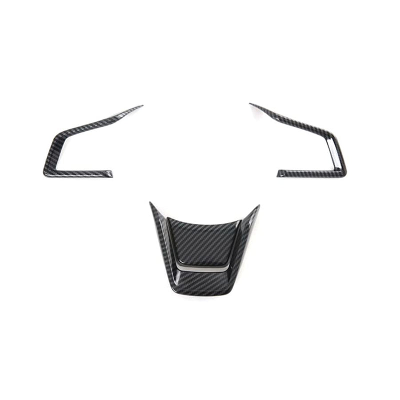 Steering Wheel Trim Cover for Subaru Forester Ascent SUV 2019-2024, for Legacy Outback Crosstrek XV Outback 2018-2024, for Impreza 2017-2024, ABS Carbon Fiber, 4PCS