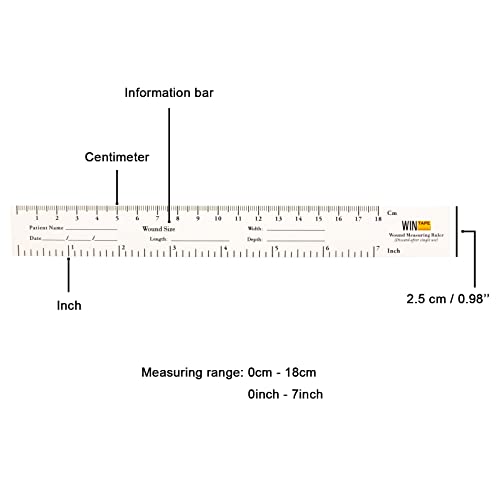 Pack of 100pcs 7'' 18cm Disposable Paper Wound Tape Measure