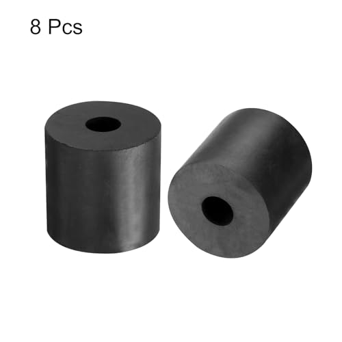 uxcell 8pcs Rubber Spacers 40mm OD, 12mm ID, 40mm Height Round Anti Vibration Spacer Rubber Bushing Grommets Thick Rubber Washers for Home Car Accessories 40mmx12mmx40mm(OD*ID*Height)