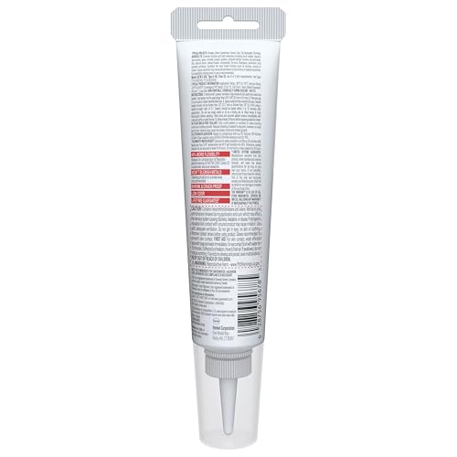 GE Advanced Silicone Caulk for Kitchen & Bathroom, Clear, 2.8 fl oz Tube, 1 Pack - 100% Waterproof Silicone Sealant, 5X Stronger Adhesion, Shrink & Crack Proof 2.8 fl oz (1 Pack)