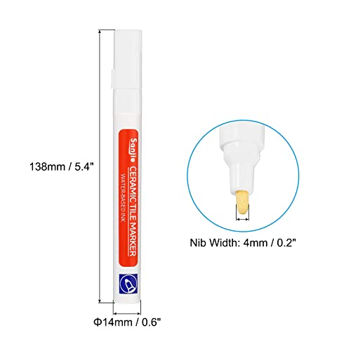 PATIKIL Grout Pen, 4 Pack White Tile Marker Waterproof Grout Sealer Pen Tile Repair Pens Paint Pens for Wall Floor Bathroom Kitchen Refresh