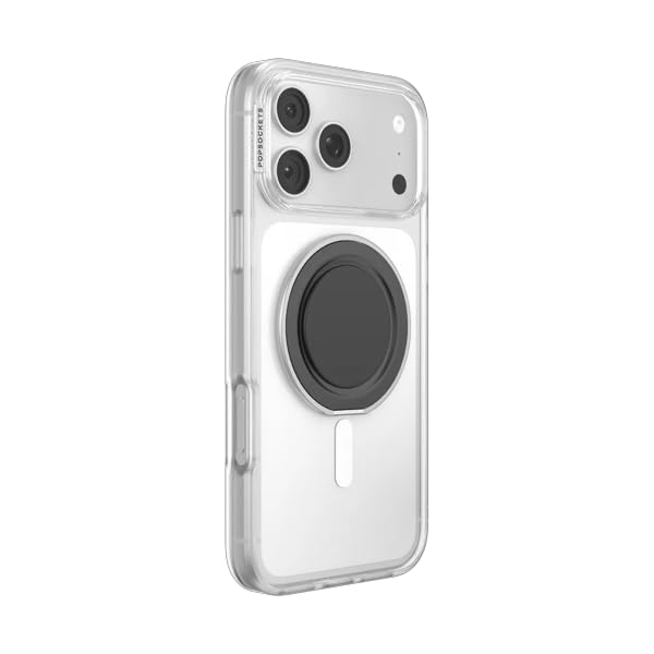 PopSockets Low-Pro Grip for MagSafe, Thin Profile- Black | Ultra-Slim Pocketable Phone Grip, Magnetic Mount, Flat, Thin, Slim Flat, Low, Profile, Black MagSafe Low-Pro
