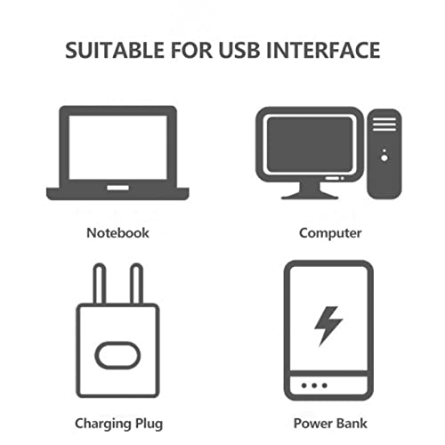 LinwnilUSB Plug Lamp Computer Mobile Power Charging USB Small Book Lamps LED Eye Protection Reading Light Small Round Light Night Light(4White Light + 4 Warm Light)