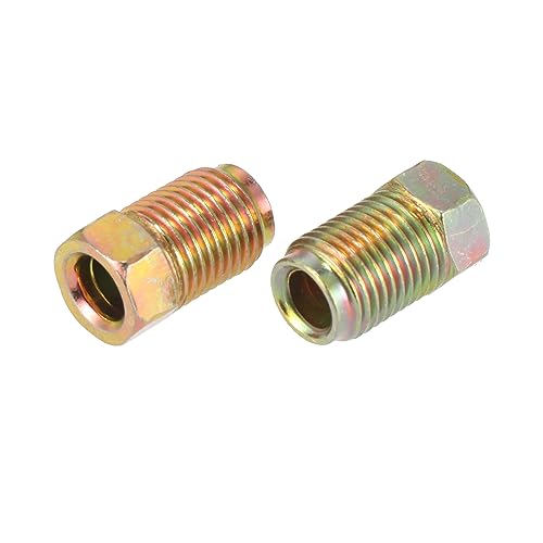 X AUTOHAUX 20pcs M10x1.0 Threads Brake Line Nut Fittings for 3/16" Steel Brake Line Tubing for Car (Pack of 2) M10x1.0 (Pack of 2)