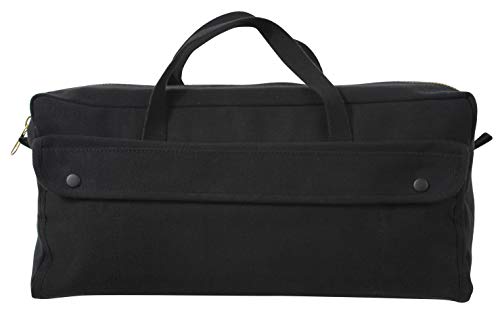 Rothco Canvas Jumbo Tool Bag With Brass Zipper, Black