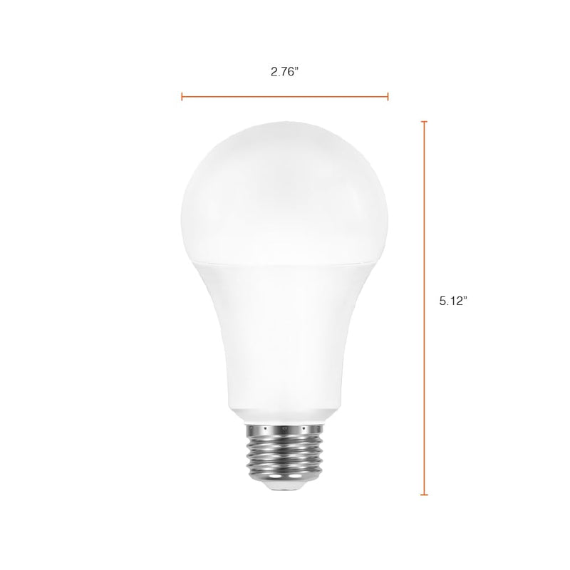 SYLVANIA LED Rechargeable Light Bulbs, A21 Battery Operated Light Bulb, 60W = 7.3W, Indoor/Outdoor Emergency Light Bulbs, 800 LMS, 3000K, Soft White, Hanging Accessories Included - 4 Pack (42687) 3000K Neutral White