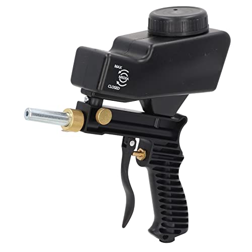 Air Sand Gun, Handheld Sandblaster, Removal Glass Etching, 70-150 PSI Working Pressures Sandblasting Gun, Air Sand Kit for Air Compressor Blasting Spray Gun