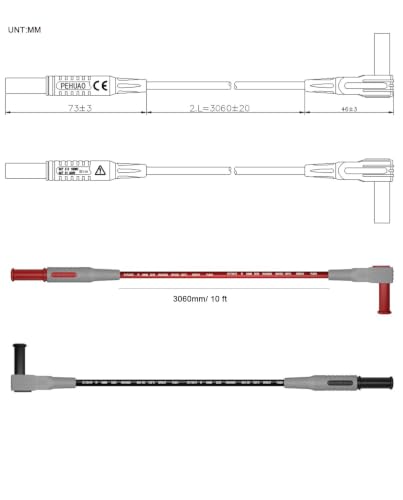 120 Inch Super Long Soft Silicone Multimeter Insulated Test Leads 3