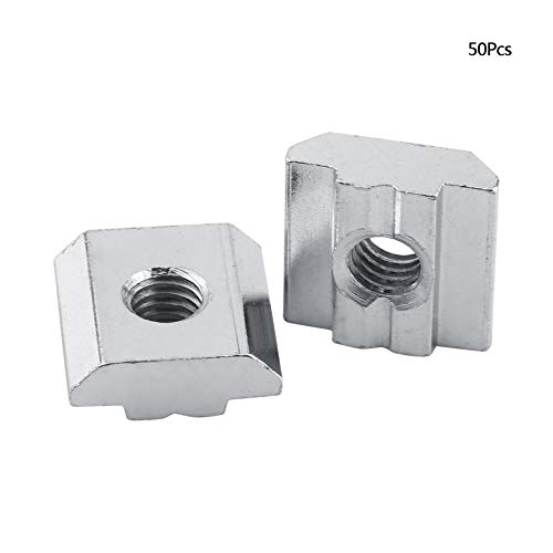 T-Slot Nuts for 30 Series Aluminum, M6 Thread, 50-Pack