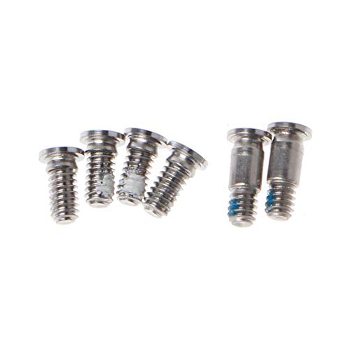 6pcs/Set Bottom case Screws + 1pcs 5 Point Pentalobe Screwdriver for MacBook Retina 15-inch A1707 (Touch Bar) (EMC 3072) (EMC 3162) 2016-2018,A1990 (EMC 3215) MR932LL/A MR942LL/A 2018 Year Silver + Screwdriver