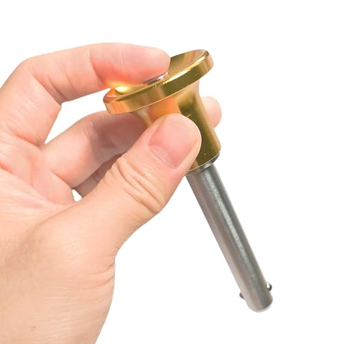 Gold Handle Locking pin, 304 Stainless Steel Grip Button Locking Quick-Release pin (Dia:1/2"(12mm), Clamping Length:2-3/8”(60mm)) Dia:1/2"(12mm) Clamping length:2-3/8”(60mm)