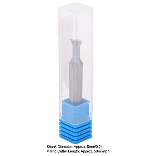Dovetail Cutter Carbide End Mill 6mm Shank 4 Flute for Wood Aluminum Slotting Milling 50mm Length (65°) 65°