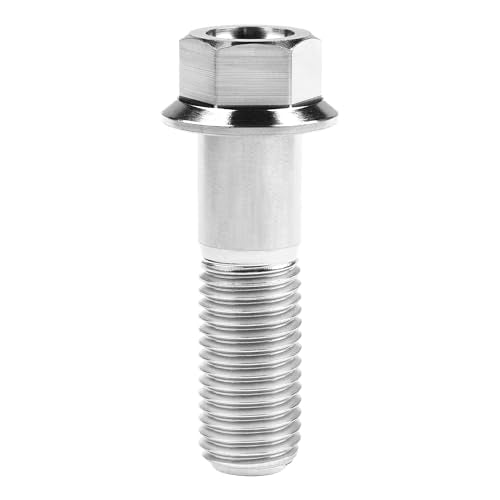 Titanium Bolt Hex Small Flange Head M12x40mm Pitch 1.25, Silver