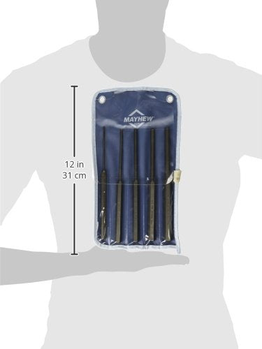 Mayhew Select 76065 446-K Long Pin Punch Kit, 5-Piece