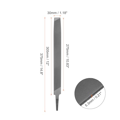  [AUSTRALIA] - HARFINGTON Mill File 12 Inch 5.3mm High Carbon Steel Single Cut Flat Hand Rasp File for Deburring and Removing Material