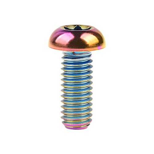 Titanium Bolt Button Head Torx M5 M6 M8 (M6x15, Rainbow) M6x15