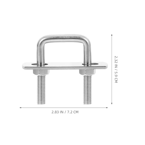 4Pcs M8 Square U-Bolts, 1-1/4"(30mm) Inner Width, Stainless Steel u-Bolts for Replacement Parts and Accessories for Ski, Fishing Boat or Sail Trailer (Pack of 2) 5.90X4.60X0.65CM (Pack of 2)