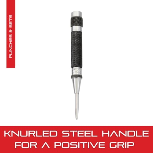 Starrett Automatic Center Punch, 100mm (4") Length, 11mm (7/16") Diameter 100mm x 11mm