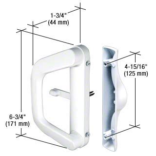 Sliding Patio Door Handle Set for Milgard, White