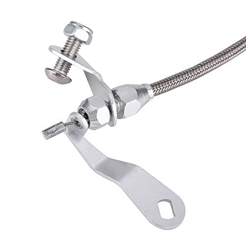 Yosoo Stainless Steel Braided Kick Down Cable Detent Kickdown for C6