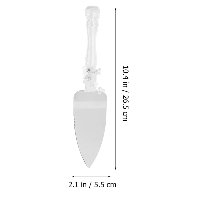 DECHOUS Wedding Cake Knife and Sever Set, Wedding Flutes and Cake Knife Server Set, Bride Groom Toasting Cups for Party Supplies