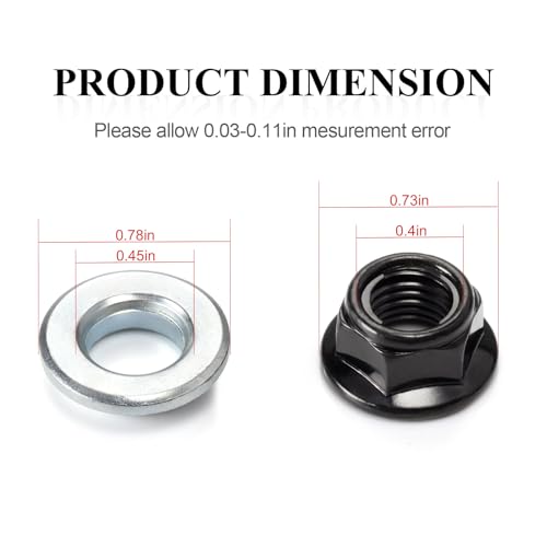 Wheel Nut and Washer Kit for Yamaha Banshee 350 Warrior 350 Grizzly 350 Raptor 350 660R YFZ450 1995-2006