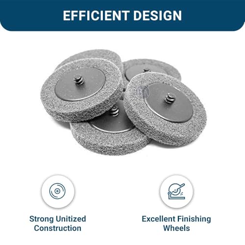Benchmark Abrasives 3 Inch Sanding Discs Quick Change Silicon Carbide Surface Preparation Wheels, Polishing Wheel for Drill & Die Grinder Sanding Disc, Paint Stripper & Removal - (5 Pack)(Grey) Grey - Super Fine