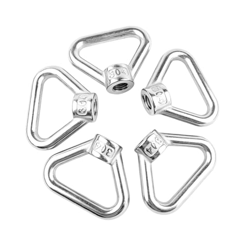 304 Stainless Steel Eye Nut M14 Triangle Shape Ring Lifting Eye Nuts 5PCS