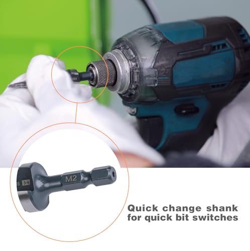 1/2" 1/2" 7/8" Quick Change M2 Step Drill Unibit Set Set (1/2", 1/2" & 7/8")