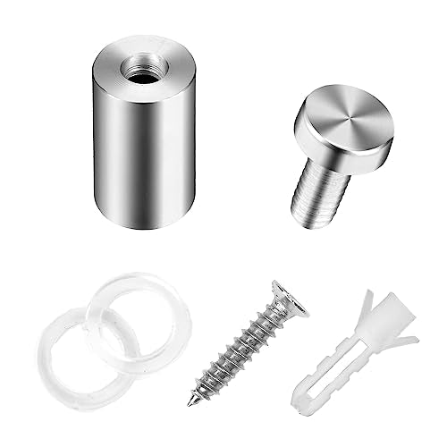 Standoff Screws for Acrylic & Signs - 0.5x1 in 24pcs Metal Mounts 0.5x1 in (24 Pcs)