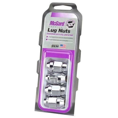 MCGARD 64010 Chrome Bulge Cone Seat Style Lug Nuts (1/2" - 20 Thread Size) - Set of 4