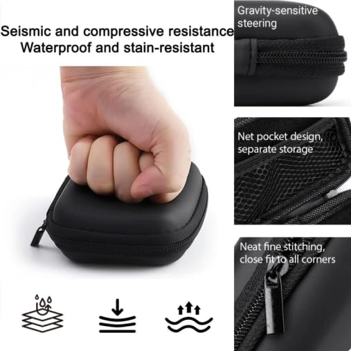 Multi-Functional Storage Bag, Waterproof Hard Case for Headphones, Hard Disk, Camera Accessories & USB Cables, Portable Electronic Organizer Red
