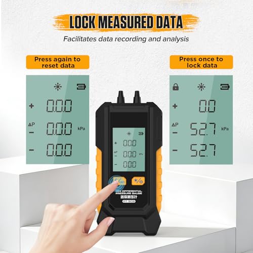 PT503 Manometer Gas Pressure Tester Dual-Port -100 to 300 KPa