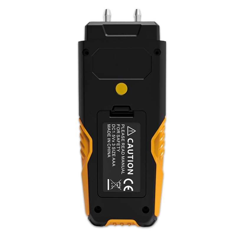 Digital Air Pressure Meter,+/-36.80kPa 147.7inH20 Dual-Port Manometer,Differential Pressure Gauge for air Conditioning Systems,Ventilation ducts,HVAC,Gas Pressure Tester