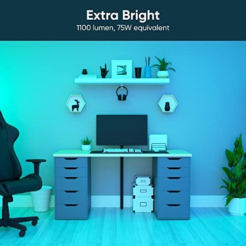 Wyze Bulb Color, 1100 Lumen WiFi RGB and Tunable White A19 Smart Bulb, Works with Alexa and Google Assistant, Two-Pack 2 Pack