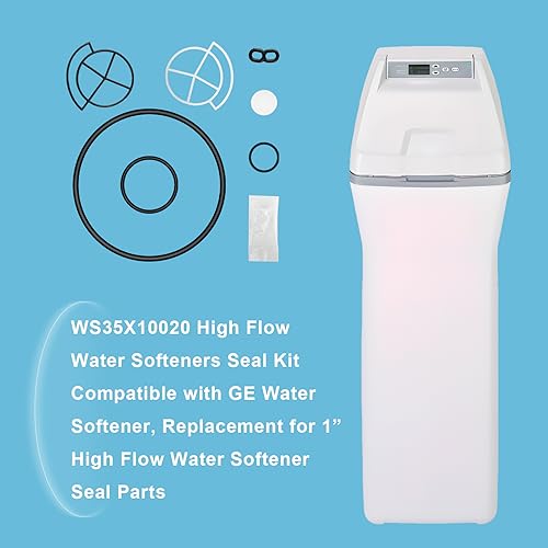 WS35X10020 Seal Kit Water Softener Rotor Seal Kit Compatible with GE Whirlpool Water Softener for High Flow 1" Water Softeners