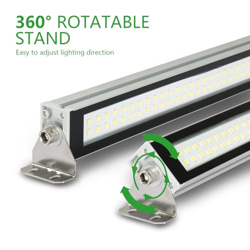 Industrial Machine LED Tube Light 10W 1200LM, 13.8In 6500K DC 24V CNC Machine Work Light IP67 Waterproof LED Explosion Proof Lighting No Plug 24.0 Volts (DC) 10.0 Watts
